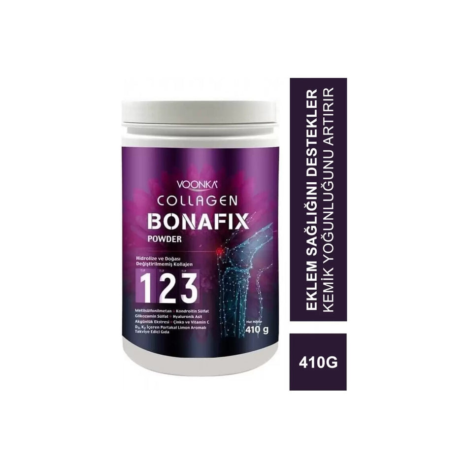 Voonka Collagen Bonafix Powder Type 1-2-3 Powder 410 g Joint Hydrolyzed Collagen and Vitamins - MALLTURK