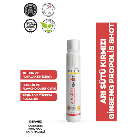 BEE'O Royal Jelly Ginseng Propolis 15 Shots