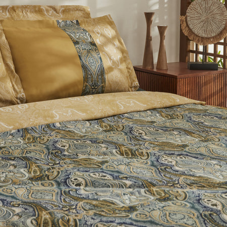 Karaca Home Sherie Double Duvet Cover Set Cotton Sateen Green - MALLTURK