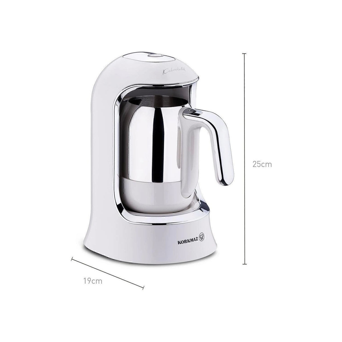 Korkmaz Kahvekolik Automatic Coffee Maker, Vanilla - MALLTURK