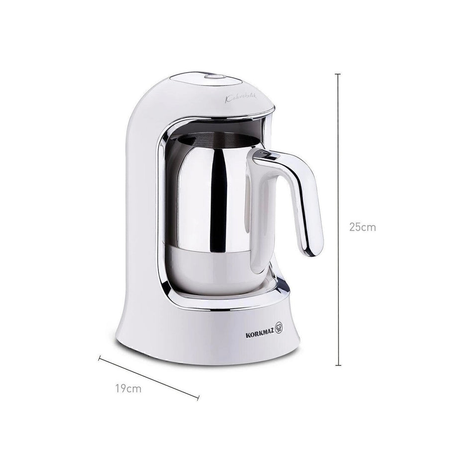 Korkmaz Kahvekolik Automatic Coffee Maker, Vanilla - MALLTURK