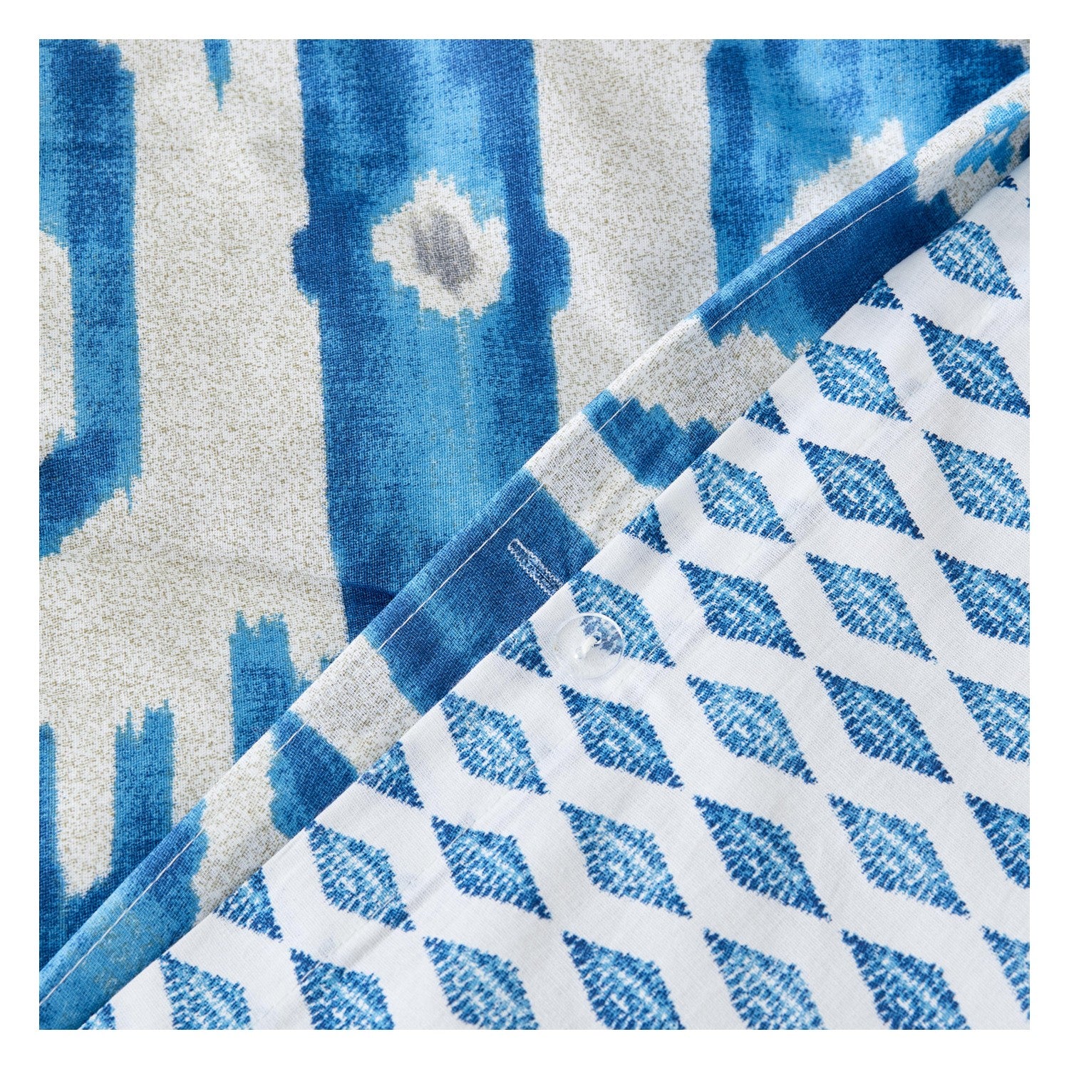 Karaca Home Neos %100 Cotton Double Duvet Cover Set Blue - MALLTURK