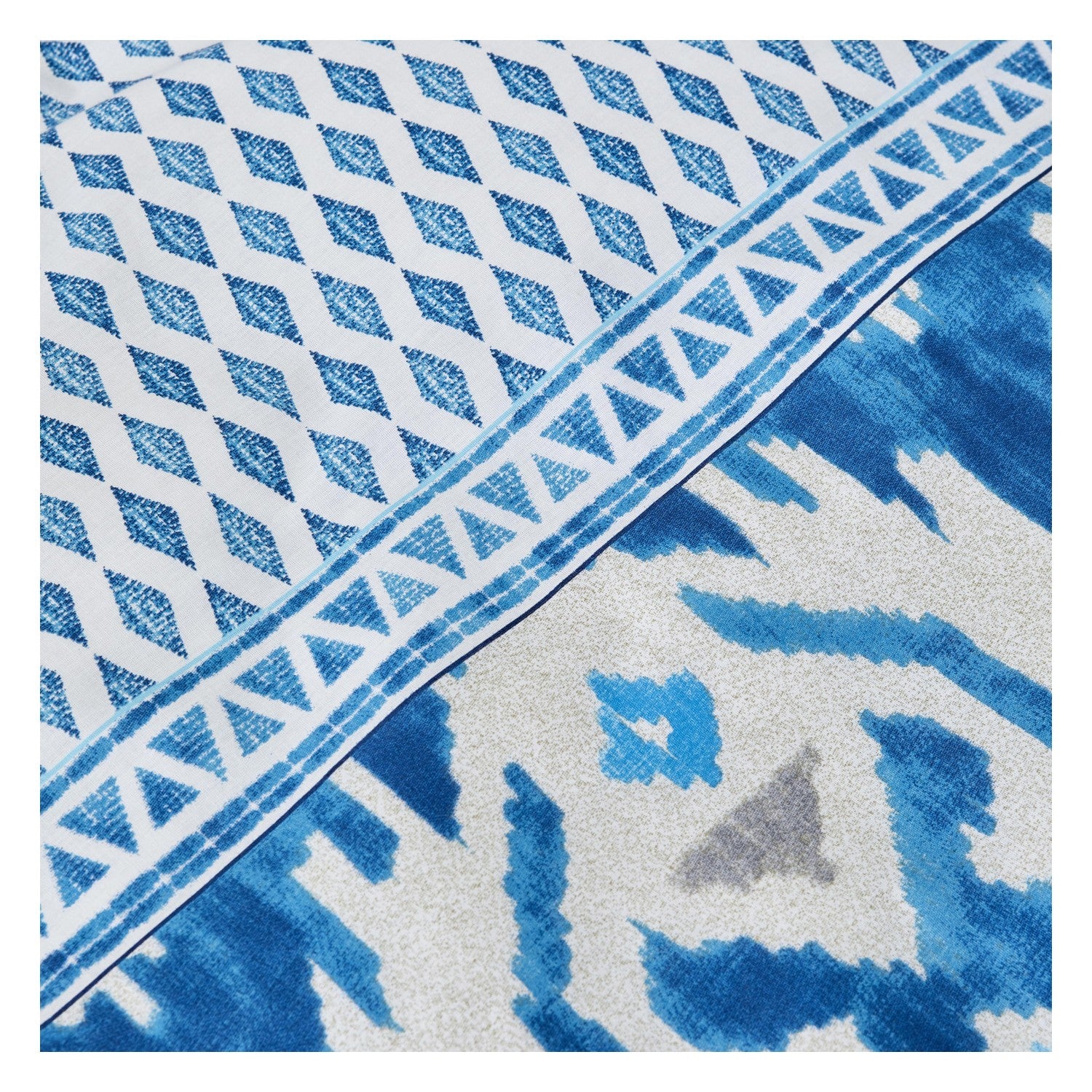 Karaca Home Neos %100 Cotton Double Duvet Cover Set Blue - MALLTURK