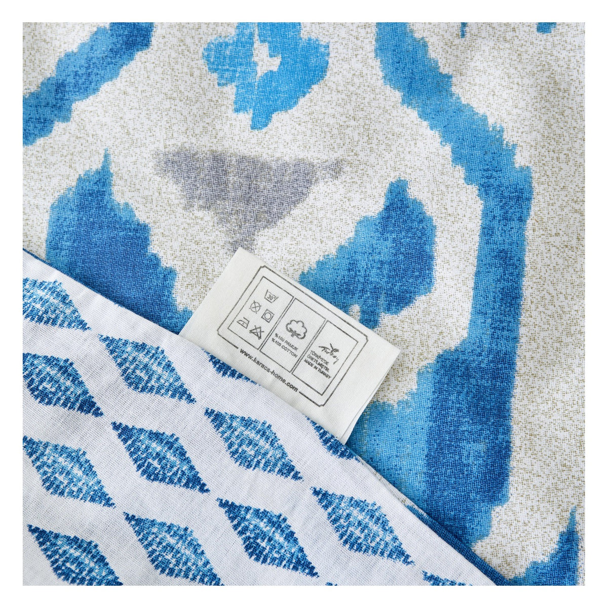 Karaca Home Neos %100 Cotton Double Duvet Cover Set Blue - MALLTURK