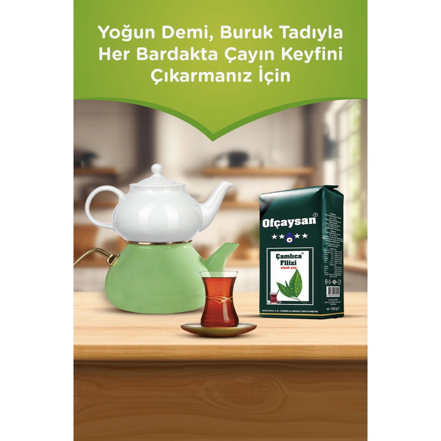 Ofcay Camlica Filizi 3 kg black tea Yogun Demli Aromasiyla Keyifli taste - MALLTURK