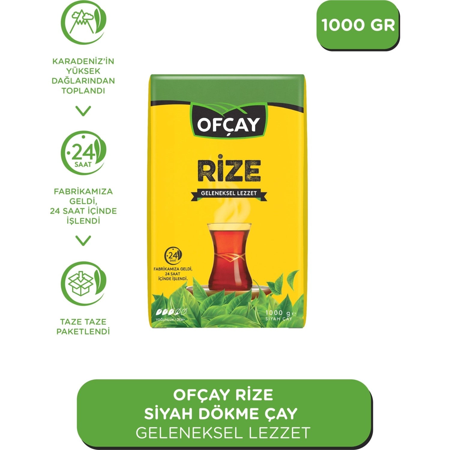 Ofcay Keyfine Rize tea Dokme 1000 g - MALLTURK