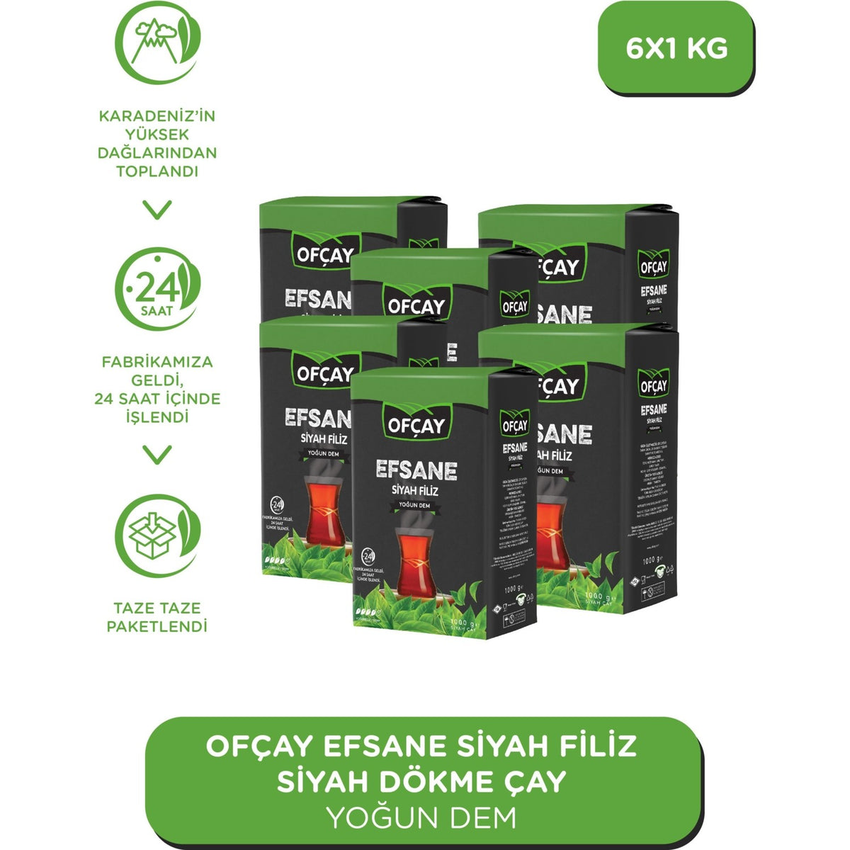 Ofcay Efsane sprout tea 1 Kg x 6 pack - MALLTURK