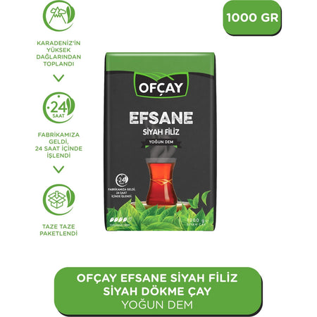 Ofcay Efsane Siyah sprout loose leaf tea 1 kg Yogun Dem flavored Karadeniz Menseli - MALLTURK