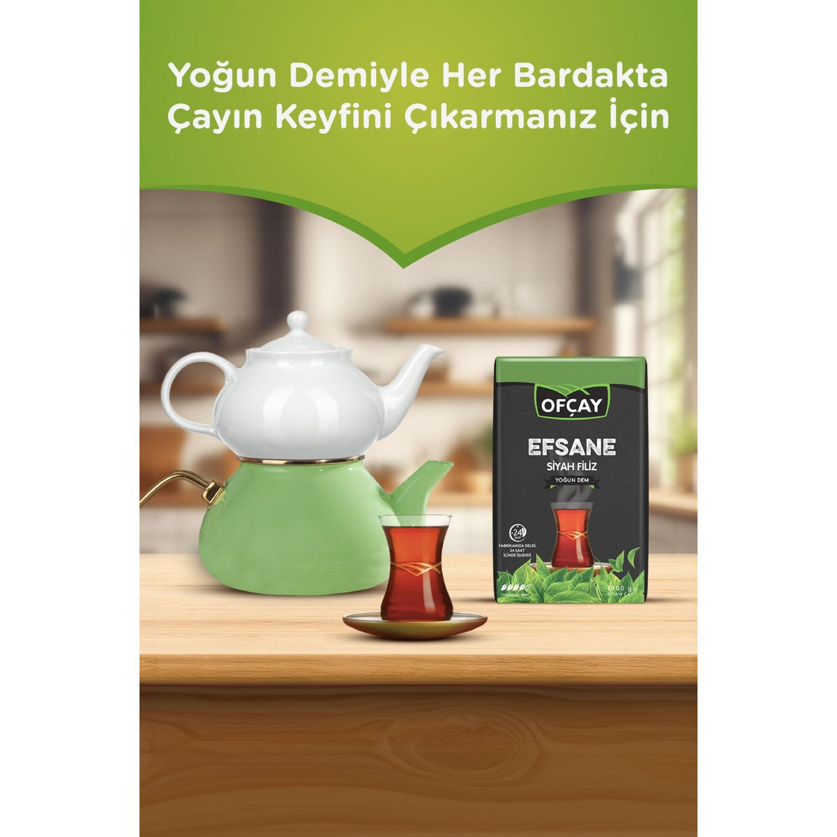 Ofcay Efsane Siyah sprout loose leaf tea 1 kg Yogun Dem flavored Karadeniz Menseli - MALLTURK