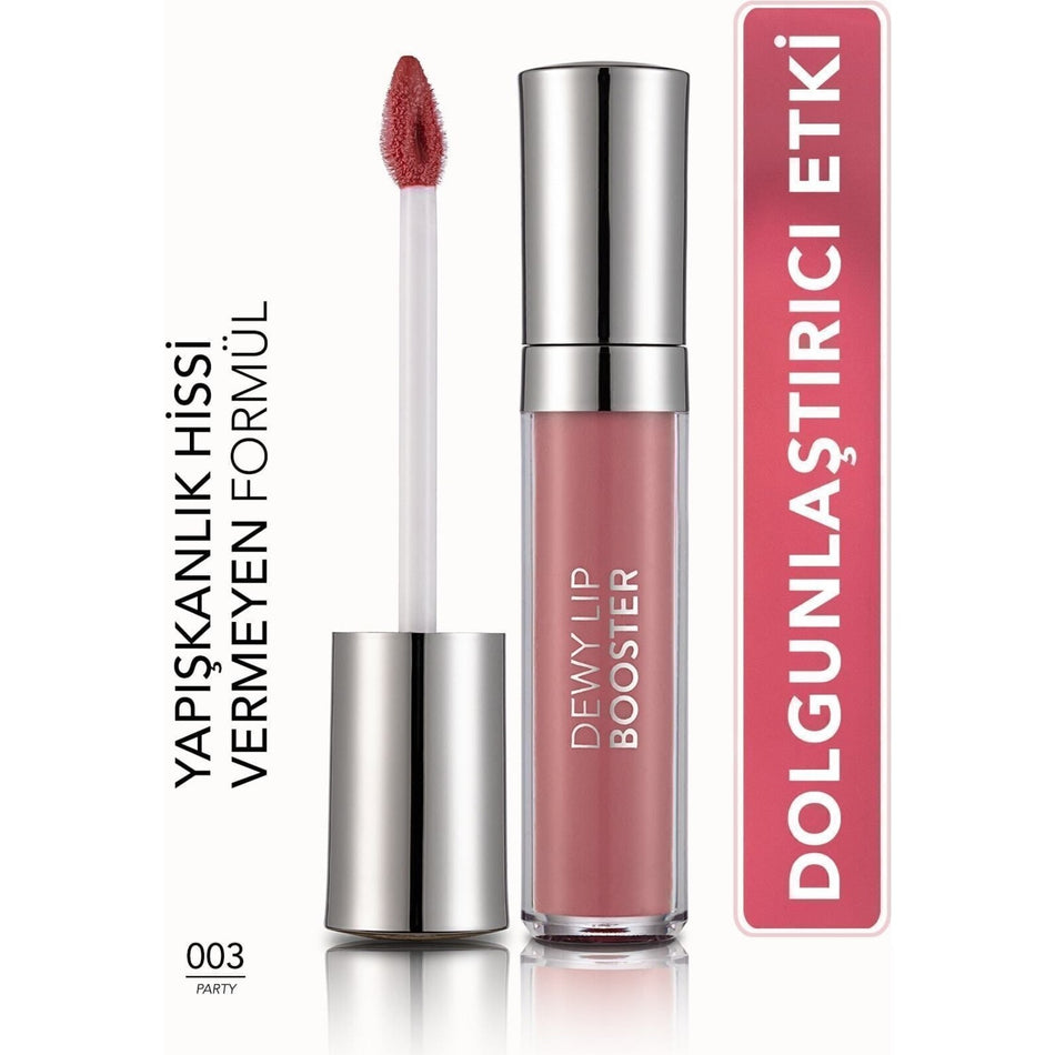 Flormar Dewy Lip Booster 003 Party Plumping and Moisturizing Lip Gloss 8690604619054 - MALLTURK