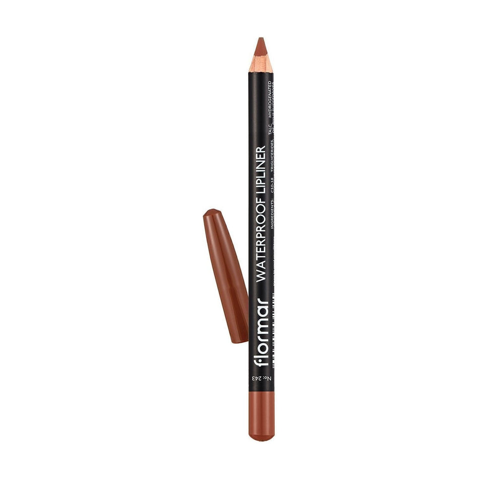Flormar Waterproof Lip Pencil 243 Hot Cocoa 1.14 gr Intense Color and Smooth Application