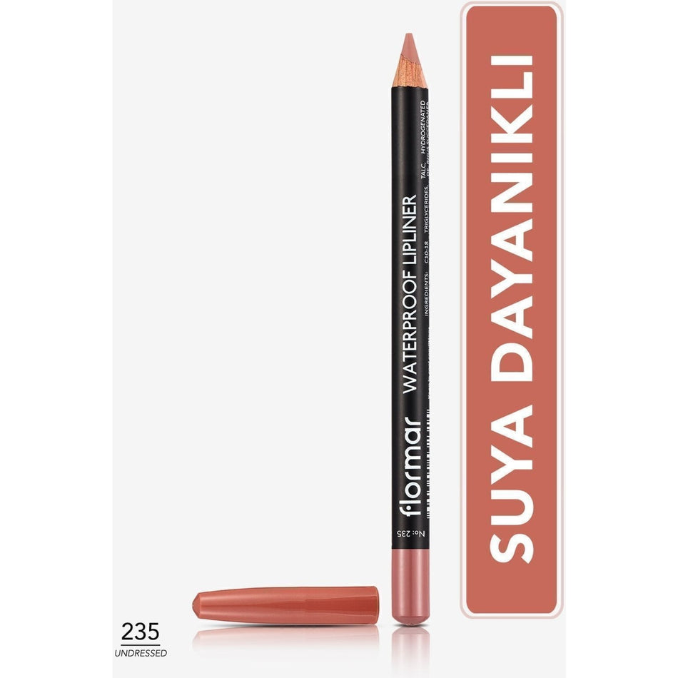 Flormar Intense Color Waterproof Matte Lip Pencil (235 Undressed) 8690604567485