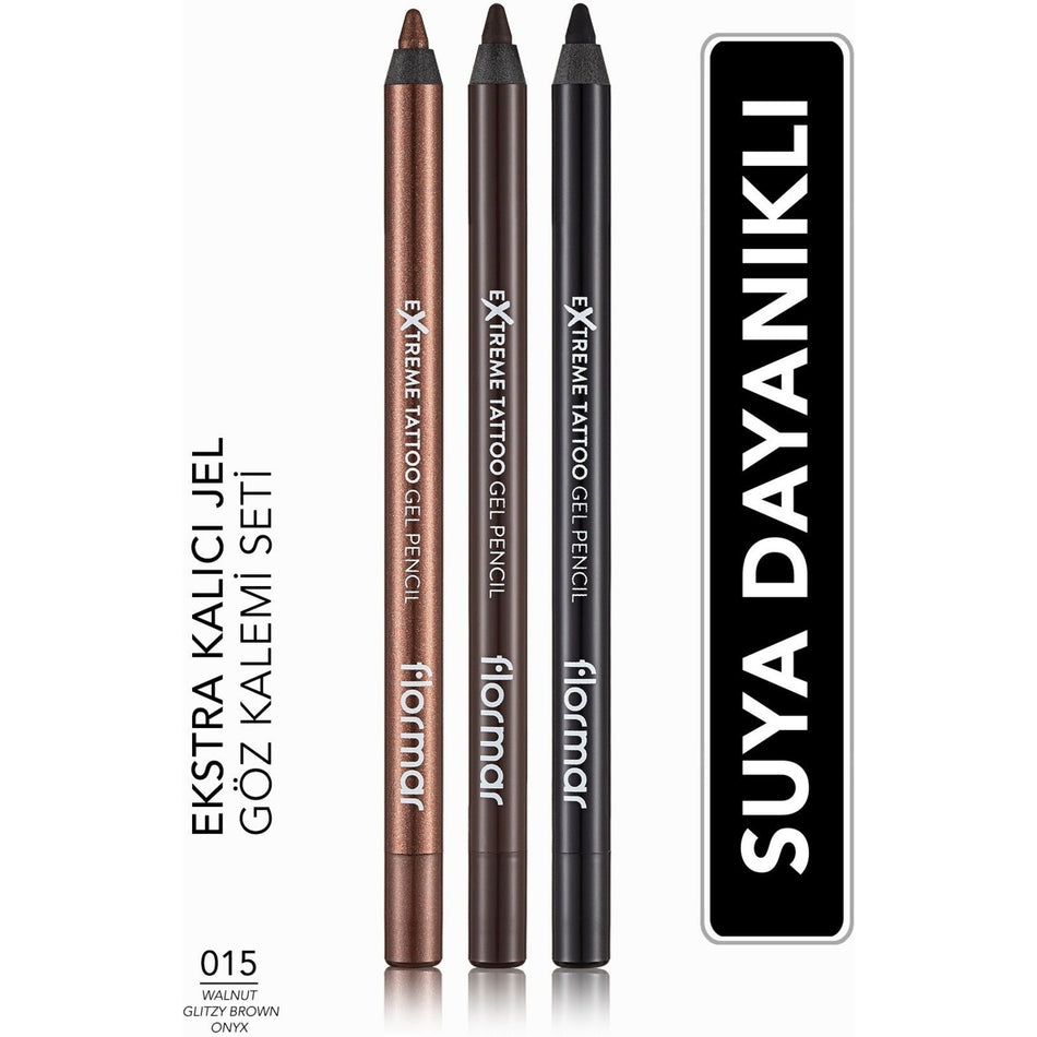 Flormar Extreme Tattoo 3-Piece Gel Eyeliner Set - MALLTURK