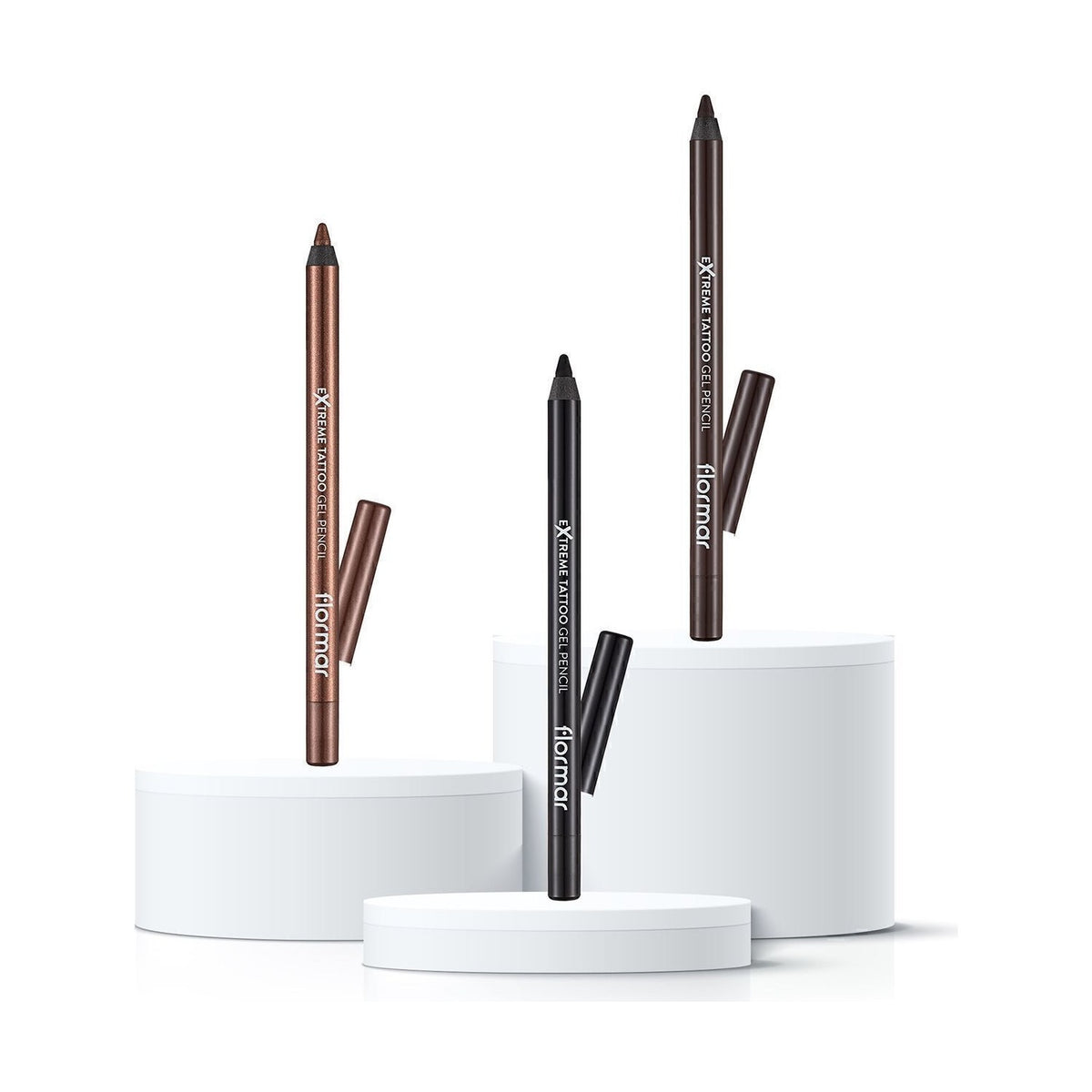 Flormar Extreme Tattoo 3-Piece Gel Eyeliner Set