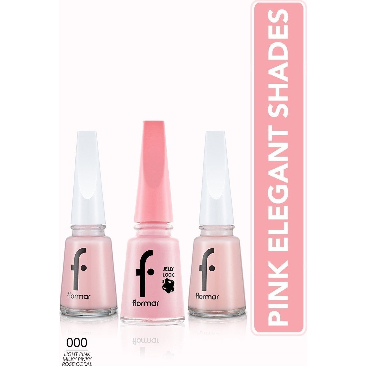 Flormar Pink Elegant Shades Nail Polish Set