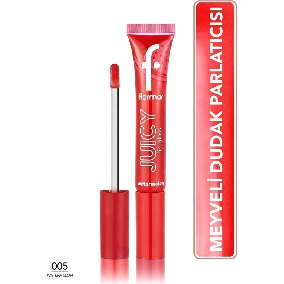 Flormar Juicy Lip Gloss Fruit Flavored Nourishing Lip Gloss (005 Watermelon) 8682536087759