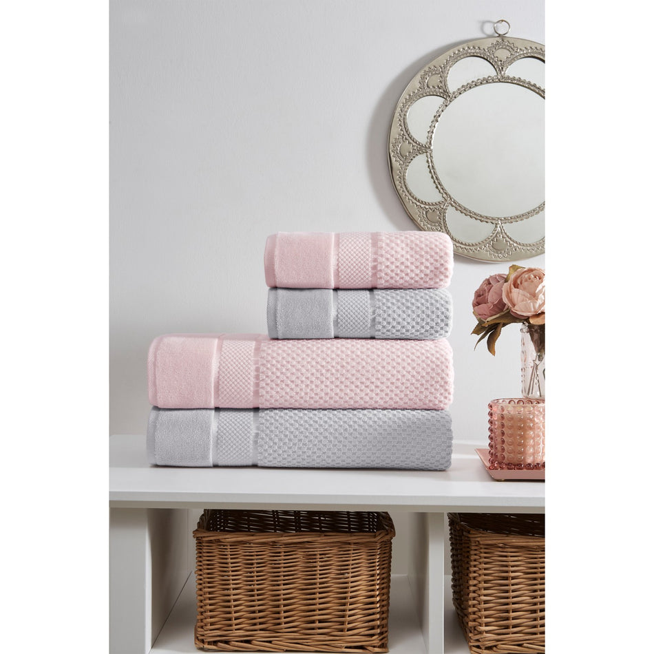 Ozdilek Velvet Towel Set, Double Size, Cotton, 4 Pieces, 1800 Gr.
