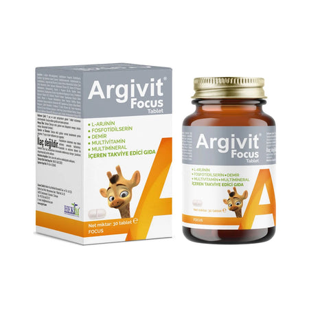 Argivit Focus Tablet 30 Pieces Multivitamin and Multimineral with Vegan Urun Helal Sertifikali - MALLTURK