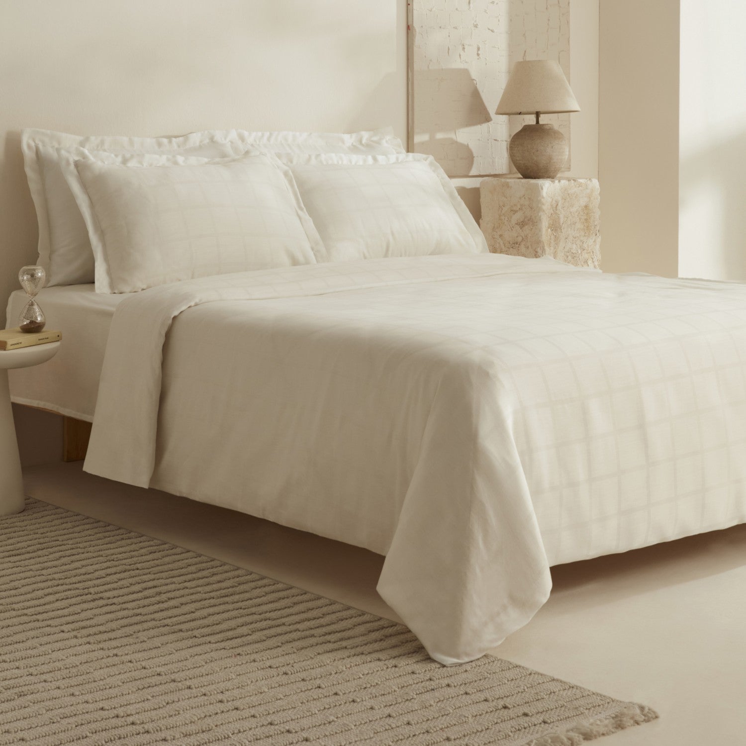 Karaca Home Royale Double Duvet Cover Set White - MALLTURK