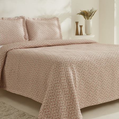 Karaca Home Secret Double Bedspread Set Powder Pink - MALLTURK