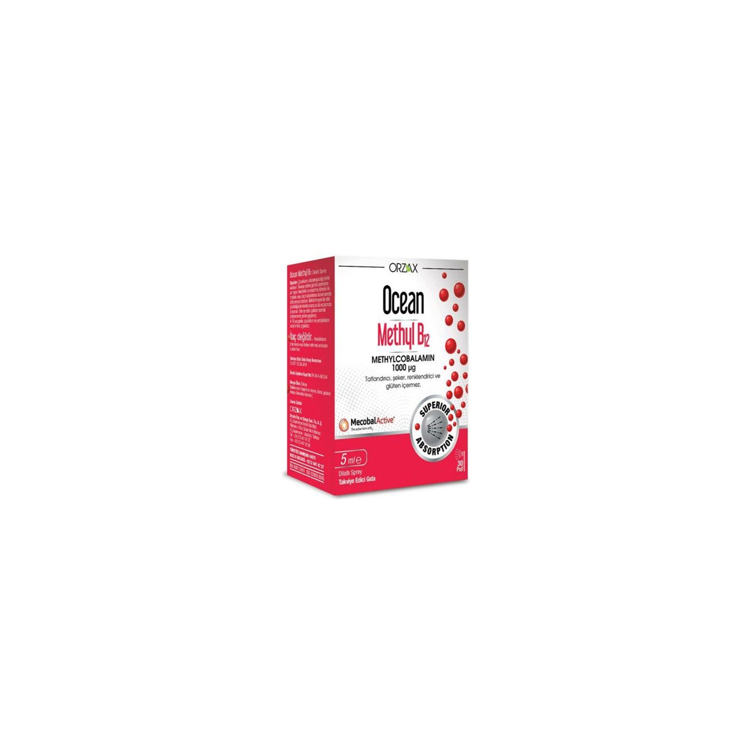 Orzax Ocean Methyl B12 1000 mcg 5 ml - MALLTURK
