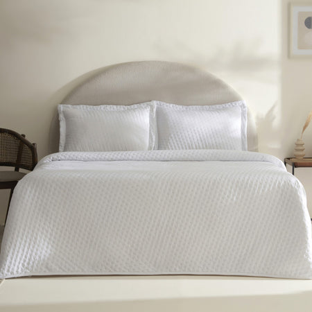 Karaca Home Breeze Soft Double Bedspread Offwhite - MALLTURK