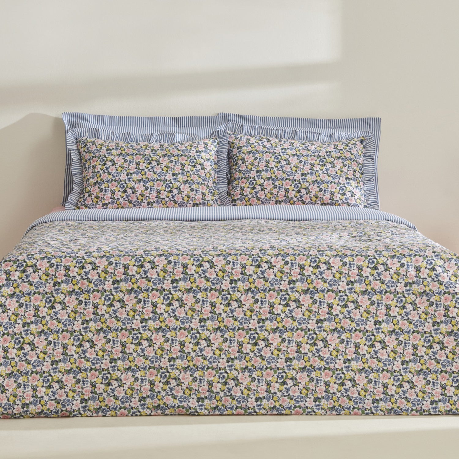 Karaca Home Punava Cotton Double Duvet Cover Set Navy Blue - MALLTURK