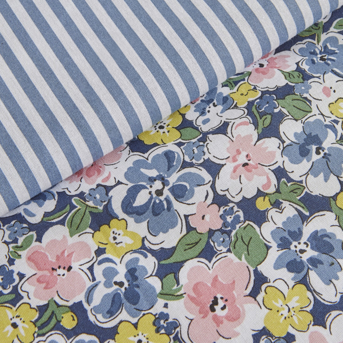 Karaca Home Punava Cotton Double Duvet Cover Set Navy Blue - MALLTURK