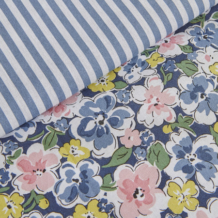 Karaca Home Punava Cotton Double Duvet Cover Set Navy Blue - MALLTURK
