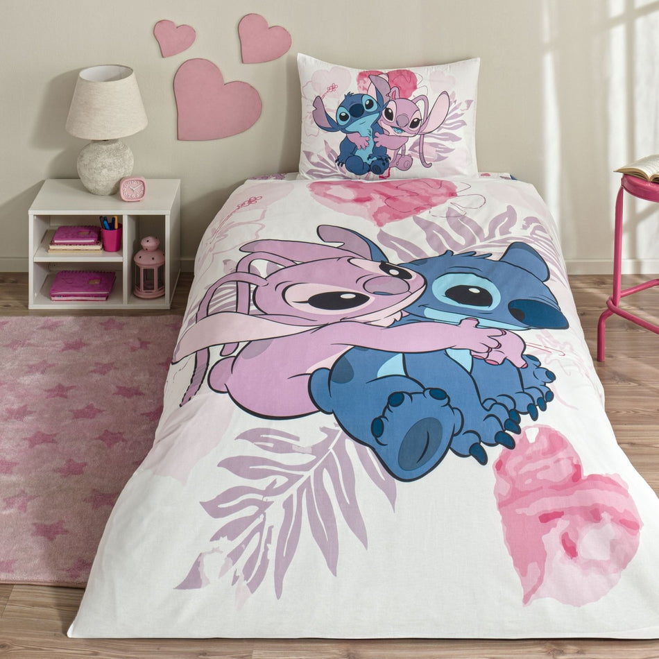 Tac Lisansli Lilo&stitch Single Cotton Duvet Cover Set - MALLTURK