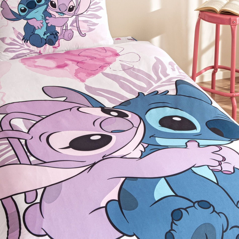 Tac Lisansli Lilo&stitch Single Cotton Duvet Cover Set - MALLTURK