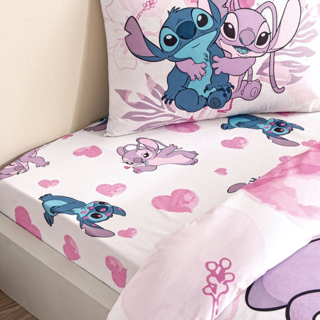 Tac Lisansli Lilo&stitch Single Cotton Duvet Cover Set - MALLTURK