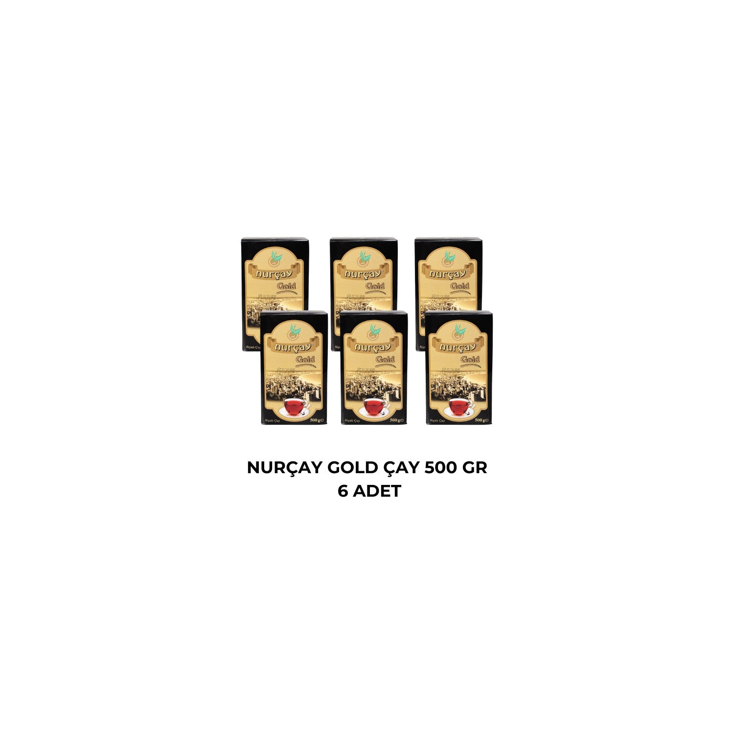 Nurcay Gold Hediyelik tea 500 g-6 pieces - MALLTURK