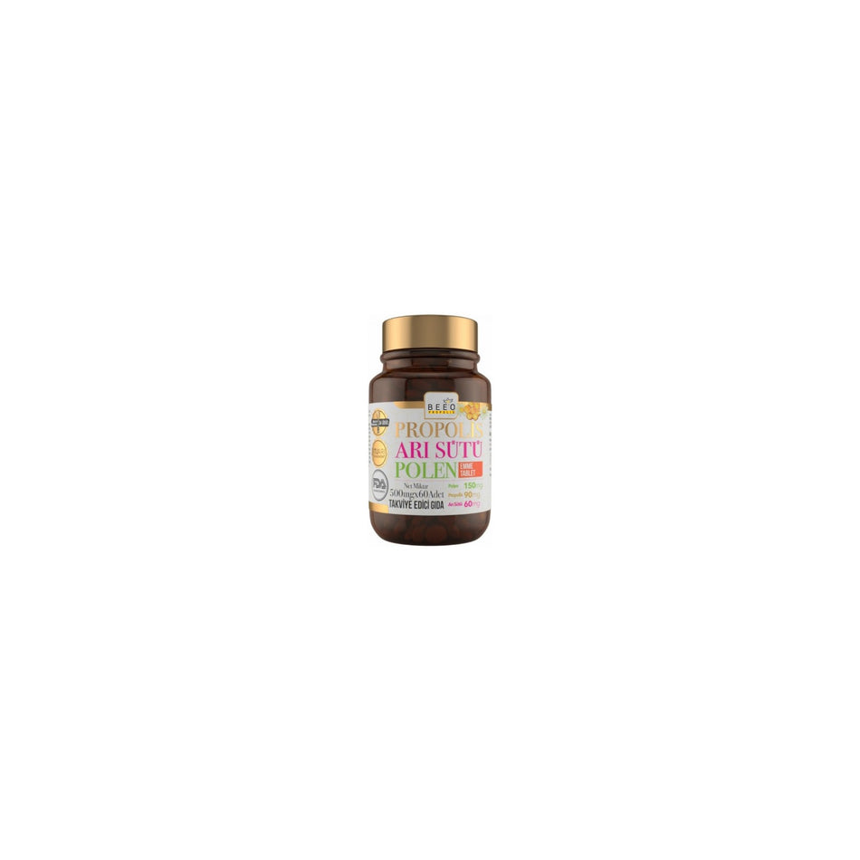 BEE'O 500 mg Propolis Royal Jelly Bee Pollen Lozenges 60 Pieces - MALLTURK