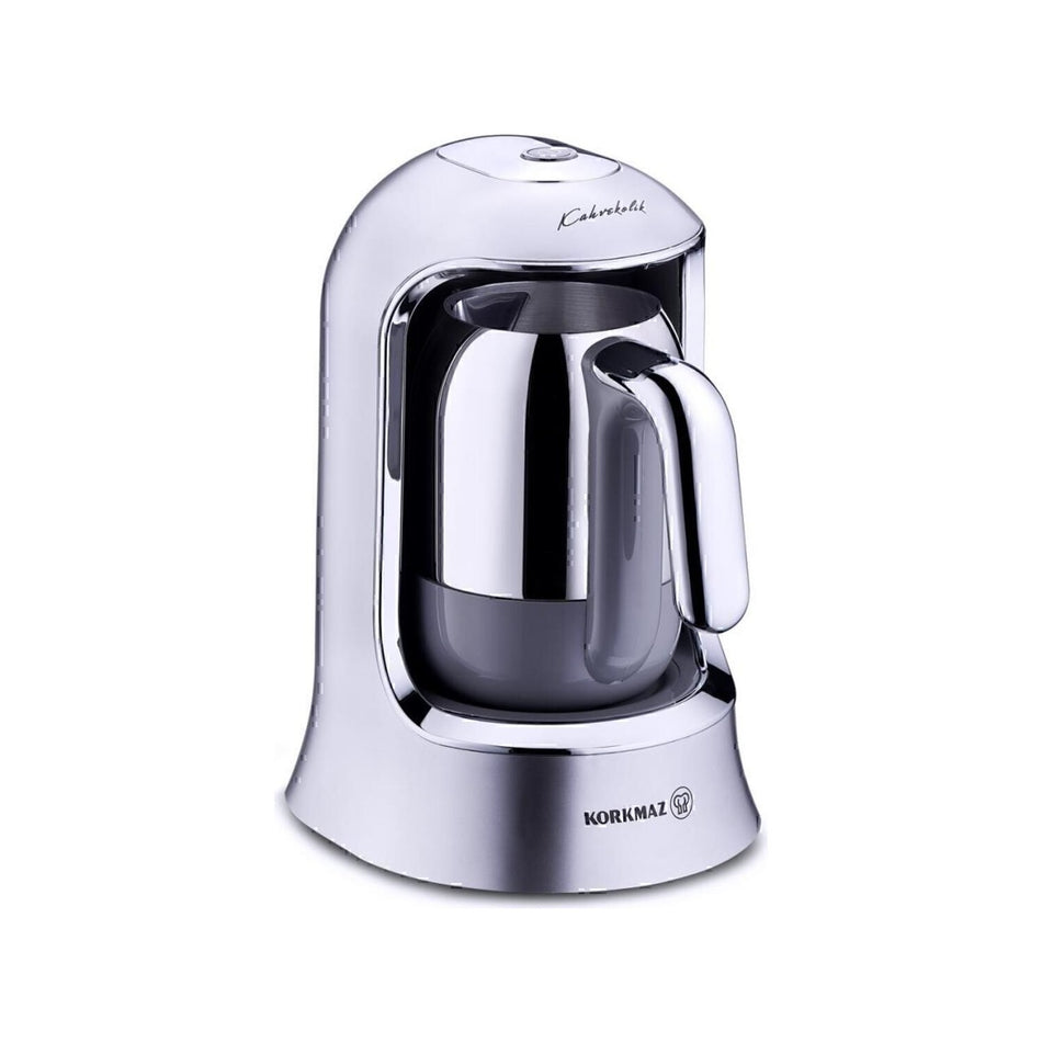 Korkmaz Kahvekolik Automatic Coffee Maker, Inox, 4-Cup Capacity - MALLTURK