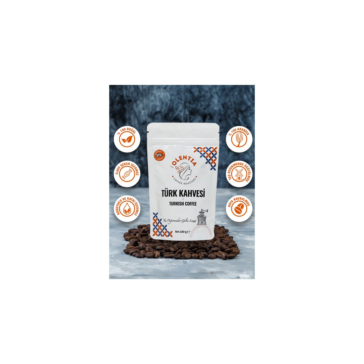 Pure Olentia Traditional Turkish Coffee 100 g - MALLTURK