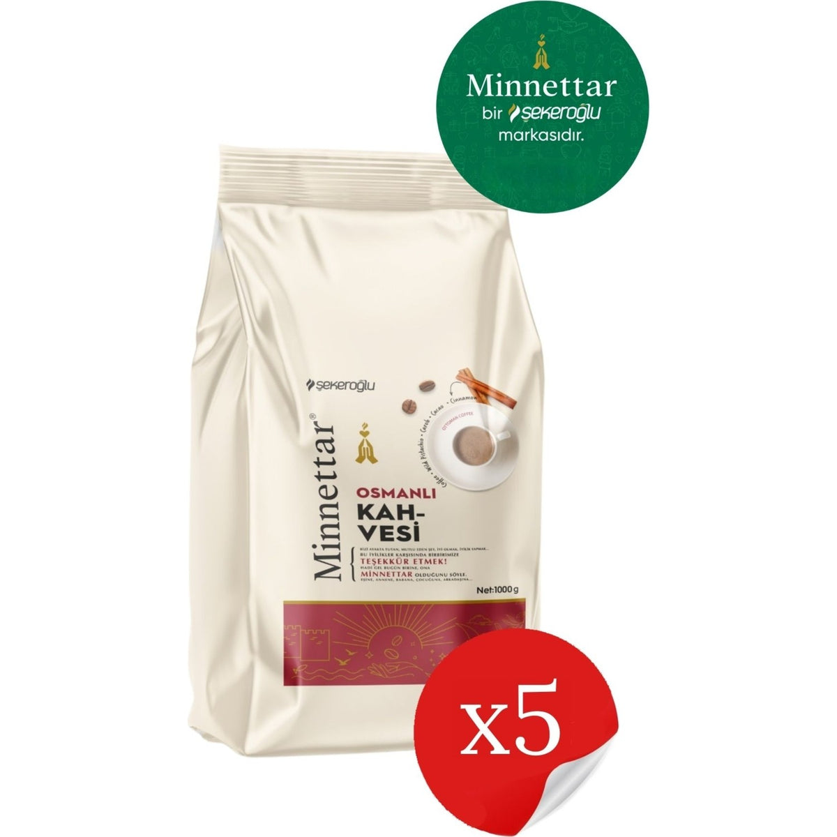 sekeroglu Ottoman Coffee Powder 5 x 1000 gr - MALLTURK