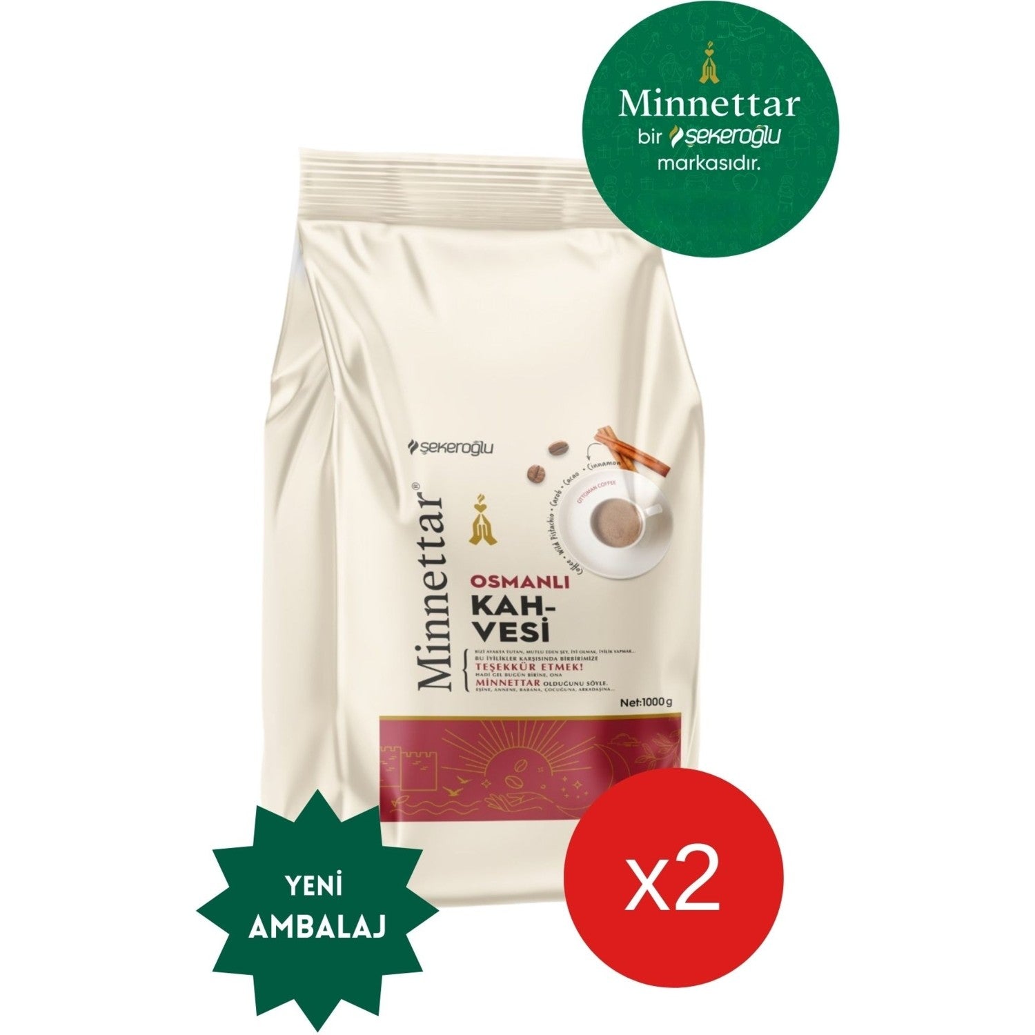 sekeroglu Ottoman Coffee Powder 2 x 1000 gr - MALLTURK