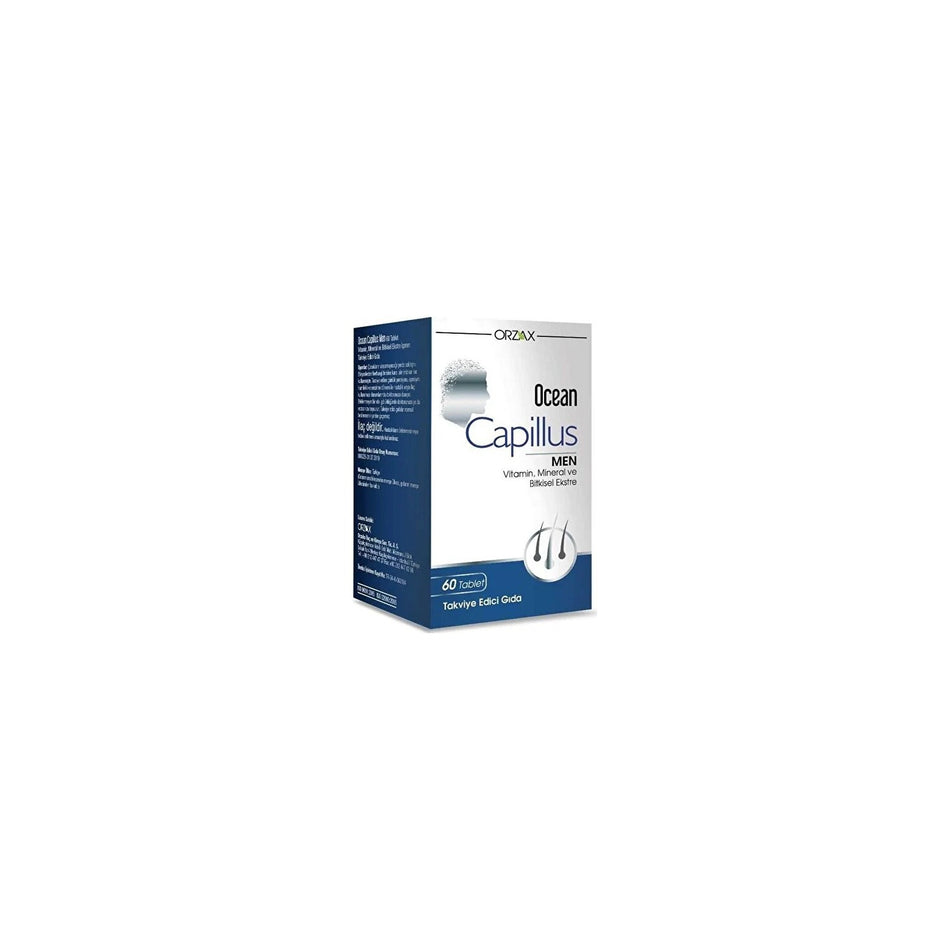 Orzax Ocean Capillus Men 60 Tablet Vitamin and Mineral with Bitkisel Ekstre Turkey Origin - MALLTURK