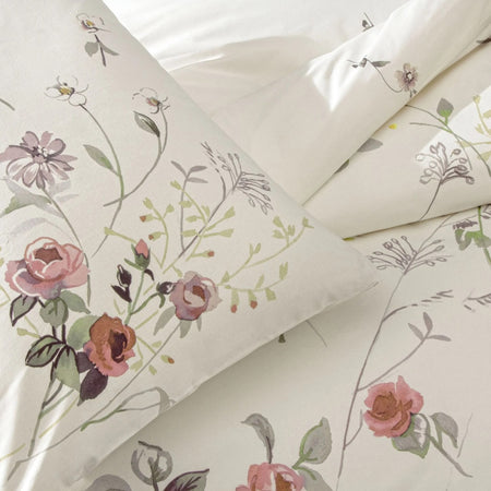 Tac Kiara Ranforce Single Duvet Cover Set Ekru - MALLTURK