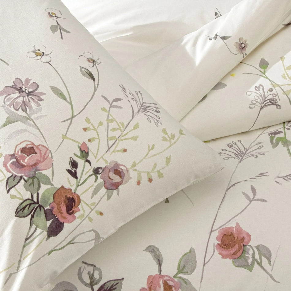 Tac Kiara Ranforce Single Duvet Cover Set Ekru - MALLTURK