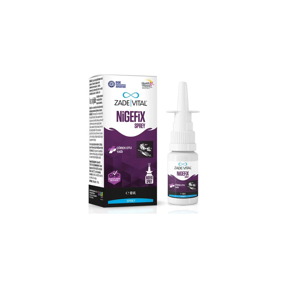 Zade Vital Nigefix Spray 15 ml Black Seed Oil with Dietary Supplement Unisex Use - MALLTURK