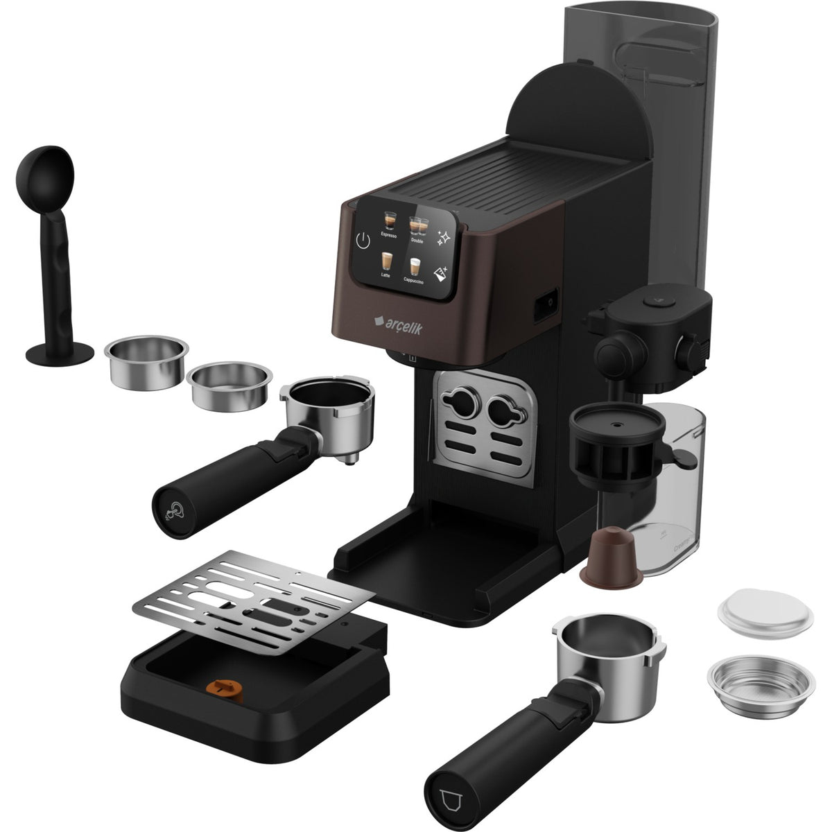 Arcelik EM 6450 Imperium Barista 1600 W Semi-Automatic Capsule Espresso Machine - MALLTURK