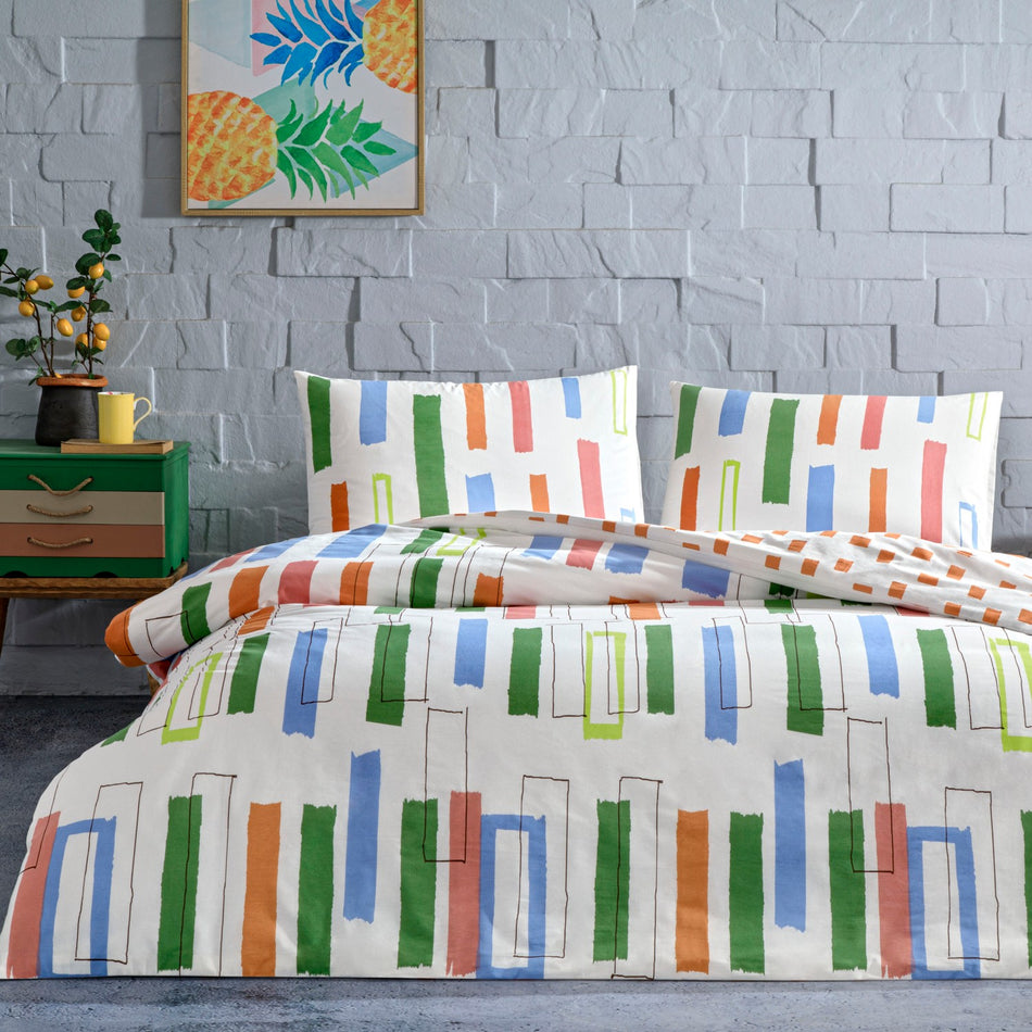 Tac Legrand Ranforce Double Duvet Cover Set Green - MALLTURK