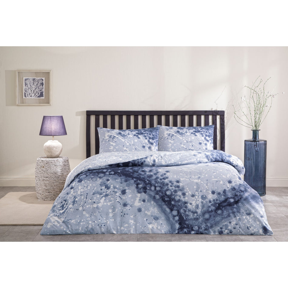 Tac Rex Ranforce Double Duvet Cover Set Navy Blue - MALLTURK