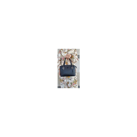 Just Polo Women's Embossed Print Shoulder and Handbag, Made of Faux Leather, Stylish for Everyday Use Black - MALLTURK