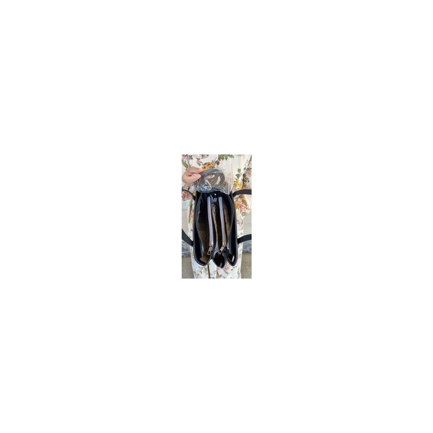 Just Polo Women's Embossed Print Shoulder and Handbag, Made of Faux Leather, Stylish for Everyday Use Black - MALLTURK