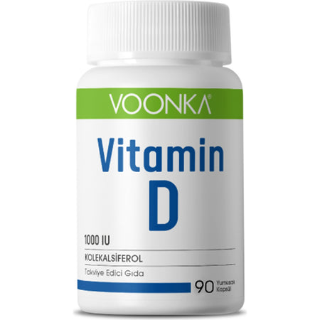 Voonka Vitamin D with 90 Softgel 1000 IU - MALLTURK