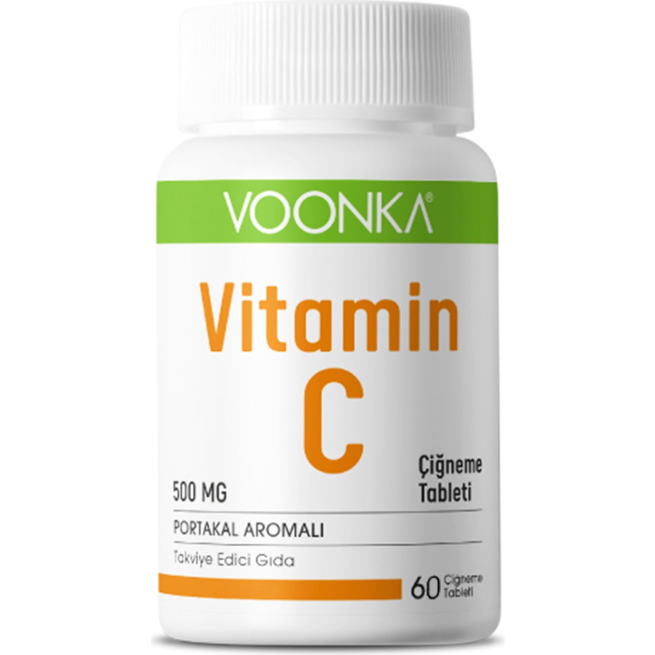 Voonka Vitamin C Orange Flavor Chewable Tablets 500 mg