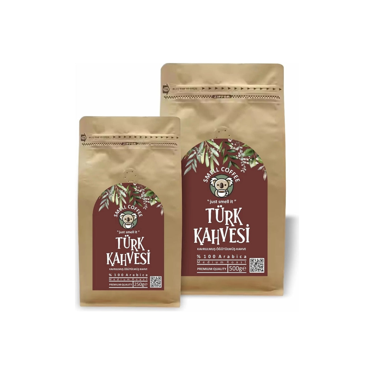 Smell Coffee Turkish Coffee, Medium Roast Turkish Coffee 250 gr, Freshly Roasted Turkish Coffee - MALLTURK